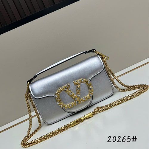 Túi Xách Valentino Mini Loco 20265 Màu Bạc Super Size 20 cm