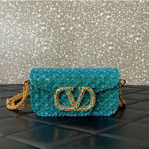 Túi xách Valentino VLogo Loco Bag Đính Pha Lê Swarovski Khóa Nam Châm