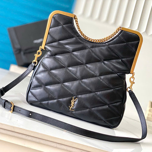 Túi Xách YSL 23 Summer Quilted Lambskin 754001 Màu Đen Siêu Cấp Size 26 cm