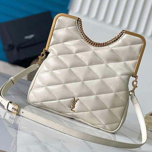 Túi Xách YSL 23 Summer Quilted Lambskin 754001 Màu Trắng Siêu Cấp Size 26 cm