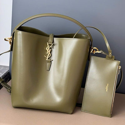Túi Xách YSL Bucket LE 37 Xanh Lá Size 25cm 742828