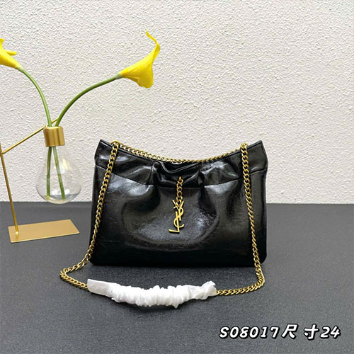 Túi Xách YSL Cloud S08017 Màu Đen Super Size 24 cm
