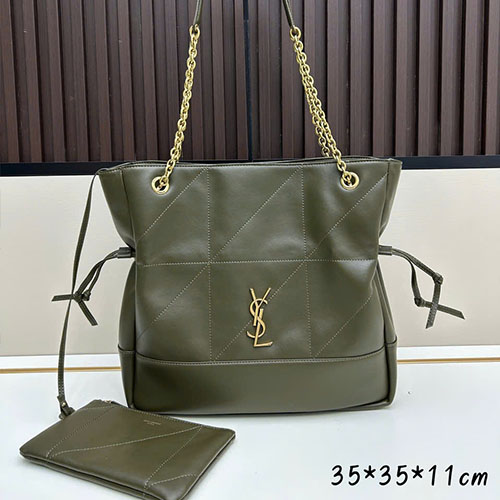 Túi Xách YSL Jamie 4.3 Large Pochon Màu Xanh Lá Super Size 35cm