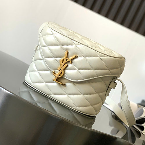 Túi Xách YSL JUNE Quilted 710080 Màu Trắng Siêu Cấp Size 19 cm