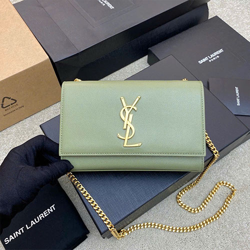 Túi Xách YSL Kate 469390 Màu Xanh Siêu Cấp Size 20 cm