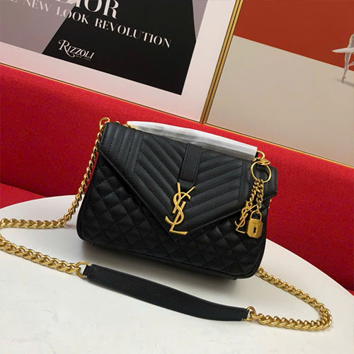 Túi Xách YSL Logo Khóa Vàng S086039 Super Size 24 cm