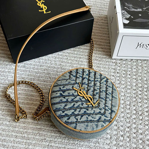 Túi xách YSL Round Cake Bag Full Box Size 18 cm
