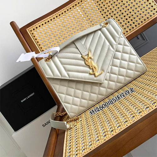 Túi xách YSL siêu vip ENVELOPE 600185 màu trắng