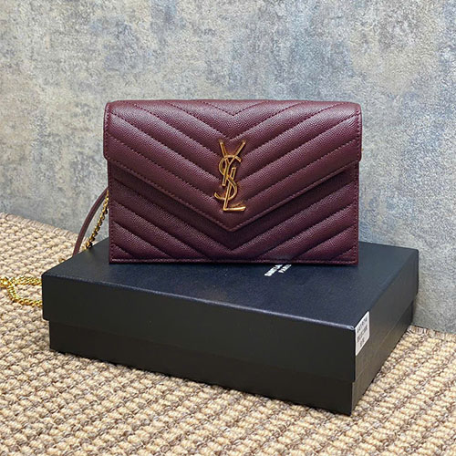 Túi Xách Yves  Saint Laurent Siêu Cấp Da Cá Sấu Vân Hạt (Caviar) Dây Xích