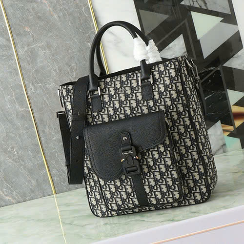 Túi Yên Ngựa Dior 1ADSH241YKS_H03E Màu Be Oblique Siêu Vip Size 36cm