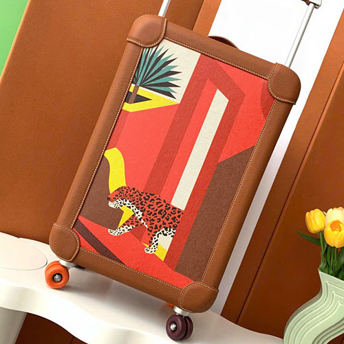 Vali Hermes RMS Màu Nâu Họa Tiết Siêu Vip Size 55 cm