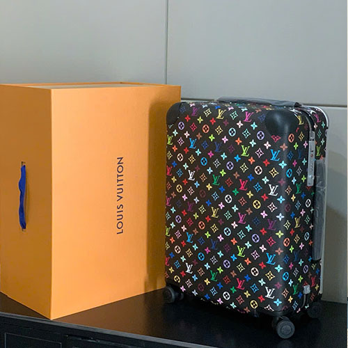 Vali LV Horizon Màu Đen Họa Tiết Nhiều Màu Siêu Vip Size 55 cm
