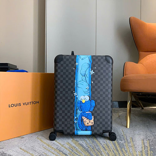 Vali LV Horizon Màu Đen Họa Tiết Xanh Siêu Vip Size 55 cm