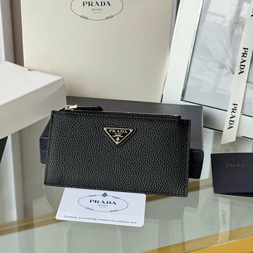 Ví Card Prada 2MC086 Màu Đen Siêu Cấp Size 13cm