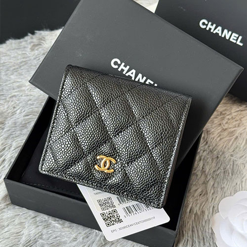 Ví Chanel A84028 Màu Đen Siêu Cấp Size 12 cm