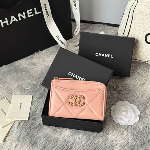 Ví Chanel L-zip 3176 Màu Hồng Siêu Cấp Size 13 cm