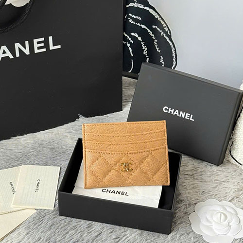 Ví Đựng Thẻ Chanel 2025 Màu Kem Siêu Cấp Size 11cm