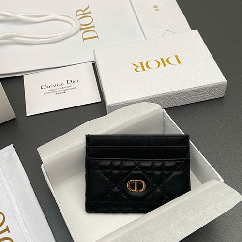 Ví Đựng Thẻ Dior Caro Freesia Card Holder S5130 Da Bò Siêu Cấp