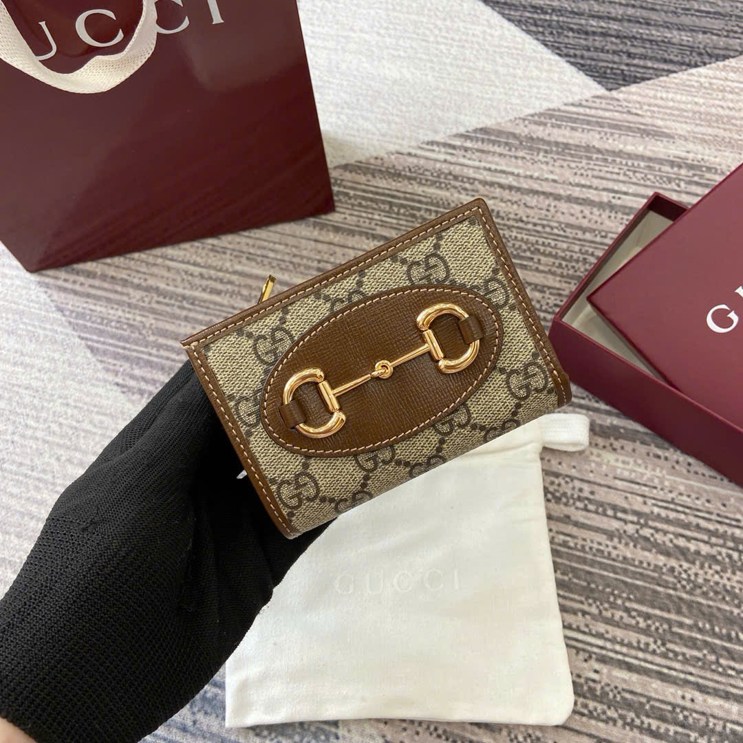 Ví đựng thẻ Gucci Horsebit – Canvas GG Supreme 726846 Siêu Cấp Size 11.5cm