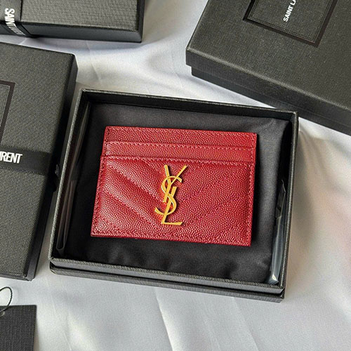 Bảng Màu Ví Đựng Thẻ YSL Monogram Da Cừu 423291 Siêu Cấp Size 10cm