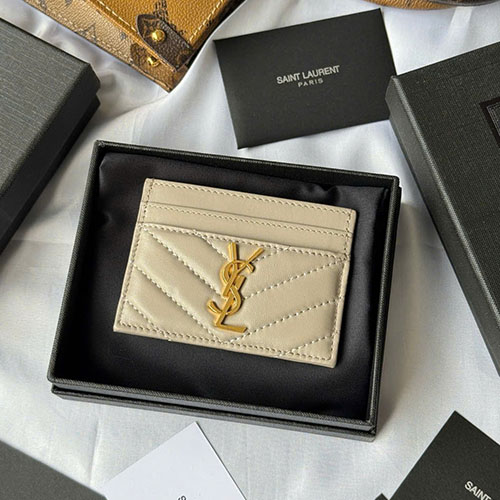 Ví Đựng Thẻ YSL Monogram 423291 Da Cừu Siêu Cấp Size 10cm