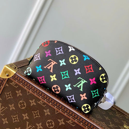Ví LV Pochette Cosmetique PM M13744 Màu Đen Siêu Vip Size 19 cm