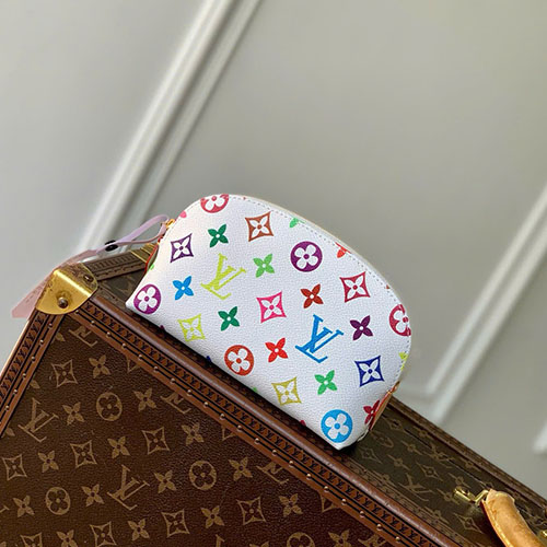 Ví LV Pochette Cosmetique PM M13744 Màu Trắng Siêu Vip Size 19 cm