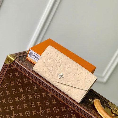 Ví LV Sarah M12172 Màu Be Kem Siêu Vip Size 19 cm
