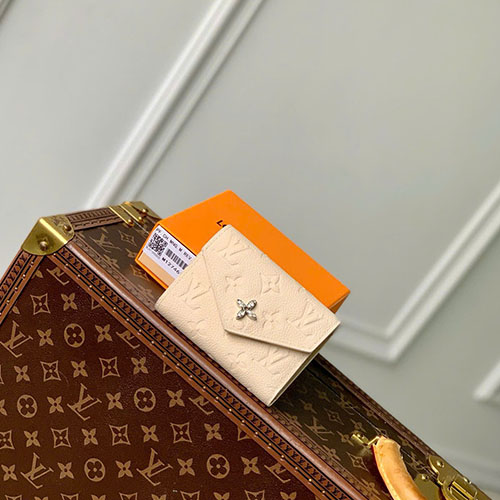Ví LV Victorine M12746 Màu Be Kem Siêu Vip Size 12 cm