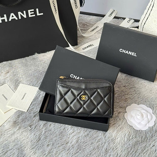 Ví Mini Chanel 7 Kéo Ngang Da Cừu A3179 Siêu Cấp Size 12cm