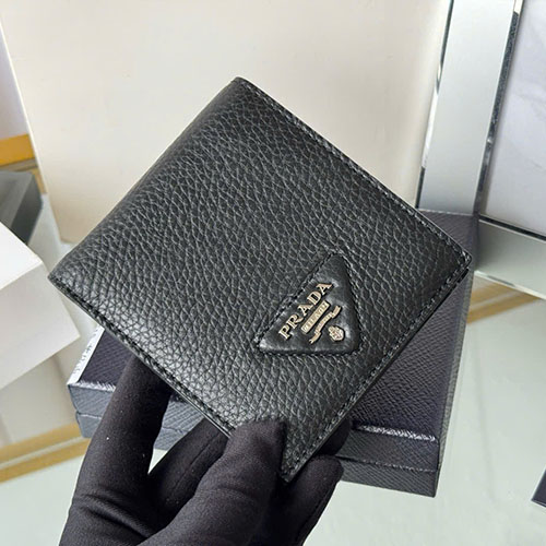 Ví Prada Đựng Thẻ 2M0513 Màu Đen Siêu Cấp Size 11 cm