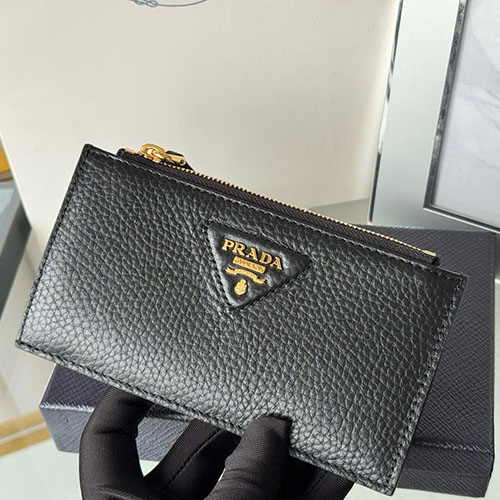 Ví Prada Đựng Thẻ 2MC086 Màu Đen Siêu Cấp Size 13 cm