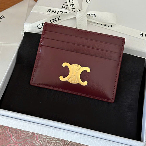 Ví Thẻ Celine TRIOMPHE Da Bò Bóng Siêu Cấp