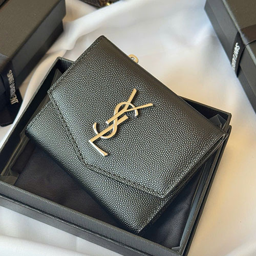 Ví YSL Gập Ba 582296 Siêu Cấp Size 12 cm