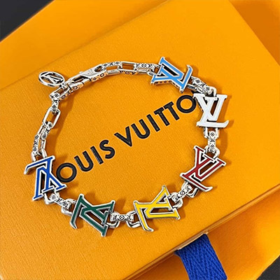Vòng Tay Louis Vuitton Bốn Màu Siêu Cấp Chữ LV Full Box