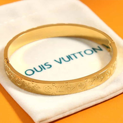 Vòng Tay Louis Vuitton Mạ Vàng Siêu Cấp Kiểu Đơn Giản Full Box