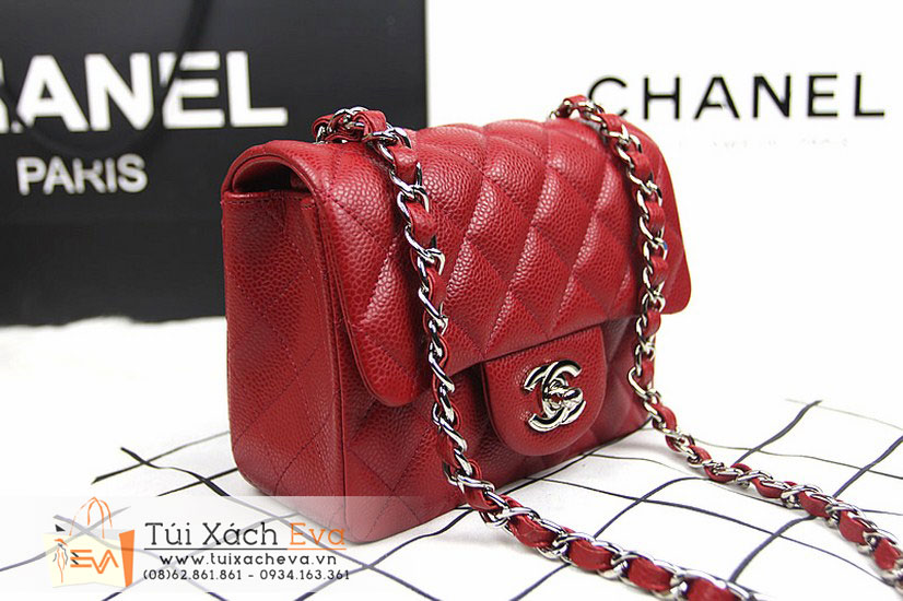 tui xach chanel clasic mini super mau do da hot dep