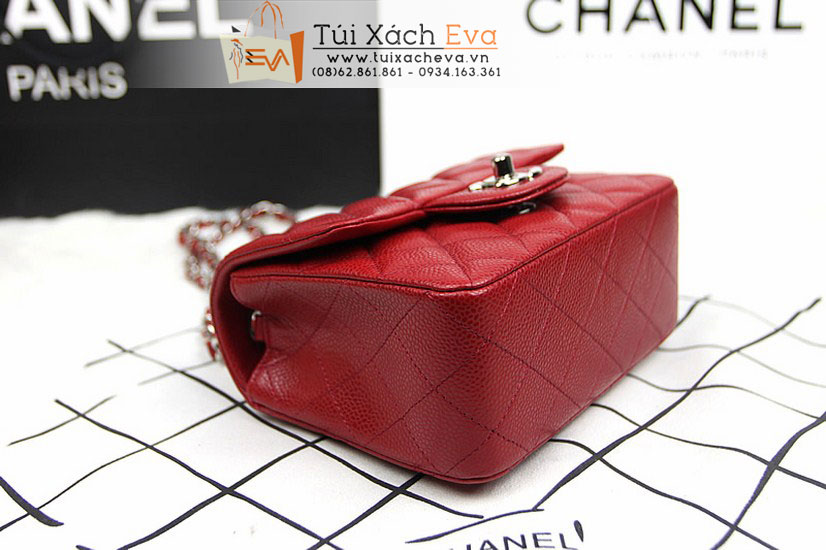 tui xach chanel clasic mini super mau do da hot dep